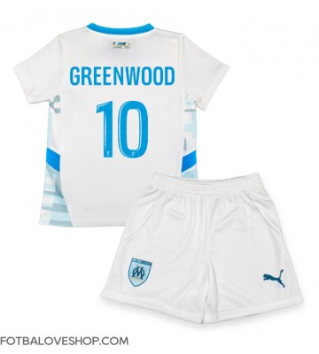 Olympique de Marseille Mason Greenwood #10 Dětské Domácí Dres 2024-25 Krátký Rukáv (+ trenýrky)